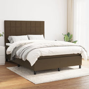 Boxspring met matras 140x200 cm donkerbruin