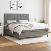 Boxspring met matras 160x200 cm donkergrijs