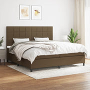 Boxspring met matras 200x200 cm donkerbruin