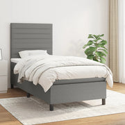 Boxspring met matras 90x190 cm donkergrijs