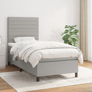 Boxspring 90x200 cm lichtgrijs met matras