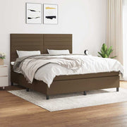 Boxspring met matras 180x200 cm donkerbruin