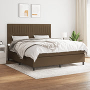 Boxspring 160x200 cm donkerbruin met matras