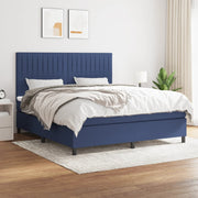Boxspring met matras blauw 160x200 cm