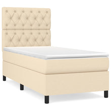 Boxspring Met Matras Stof Kleurig Crème 80 x 200 cm Getuft ontwerp