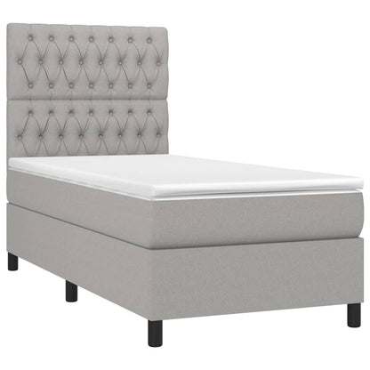 Boxspring Met Matras Stof Lichtgrijs 90 x 190 cm Getuft ontwerp