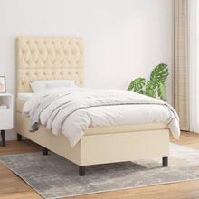 Boxspring Met Matras Stof Kleurig Crème 90 x 200 cm Getuft ontwerp