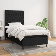 Boxspring met matras 100x200 cm zwart