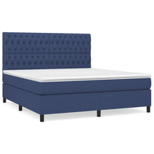 Boxspring Met Matras Stof Blauw 180 x 200 cm Getuft ontwerp