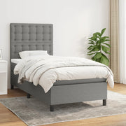 Boxspring 80x200 cm donkergrijs met matras