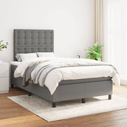 Boxspring met matras 120x200 cm donkergrijs