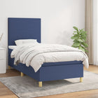 Boxspring 80x200 cm stof blauw