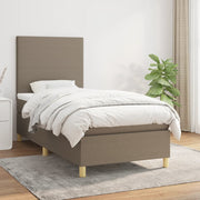 Boxspring 100x200 cm taupe met matras