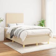 Boxspring crèmekleurig 120x200 cm met pocketvering matras