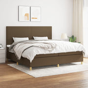 Boxspring met matras 200x200 cm donkerbruin