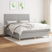 Boxspring met matras lichtgrijs 180x200 cm