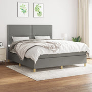 Boxspring 180x200 cm donkergrijs met matras