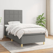 Boxspring met matras 80x200 cm donkergrijs