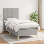 Boxspring 100x200 cm lichtgrijs met matras