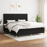 Boxspring met matras 200x200 cm zwart