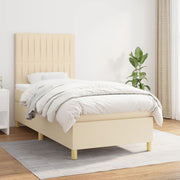 Boxspring met matras 80x200 cm crème stof