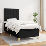 Boxspring met matras zwart 90x200 cm