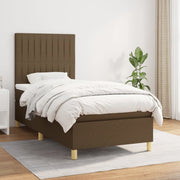 Boxspring met matras 100x200 cm donkerbruin