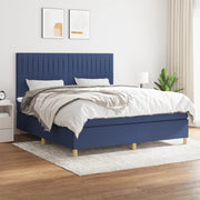 Boxspring met matras blauw 160x200 cm