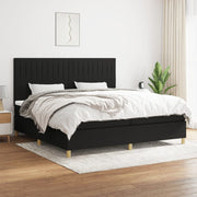 Boxspring met matras 200x200 cm zwart