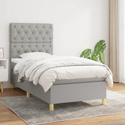 Boxspring 80x200 cm lichtgrijs met matras