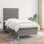 Boxspring met matras 80x200 cm donkergrijs
