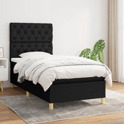 Boxspring 80x200 cm zwart stof
