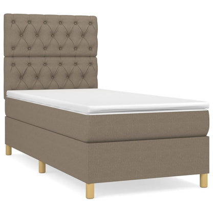 Boxspring Met Matras Stof Taupe 80 x 200 cm Getuft ontwerp