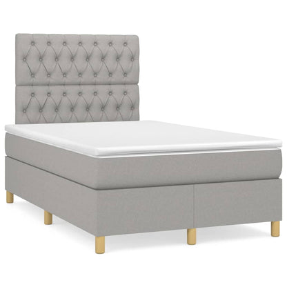Boxspring Met Matras Stof Lichtgrijs 120 x 200 cm Getuft ontwerp