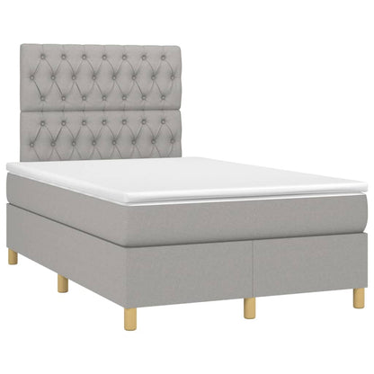 Boxspring Met Matras Stof Lichtgrijs 120 x 200 cm Getuft ontwerp