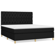 Boxspring Met Matras Stof Zwart 160 x 200 cm Getuft ontwerp