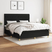 Boxspring met matras 180x200 cm zwart