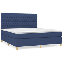Boxspring Met Matras Stof Blauw 180 x 200 cm Getuft ontwerp