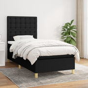 Boxspring met matras 100x200 cm zwart