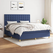Boxspring bed 180x200 cm stof blauw