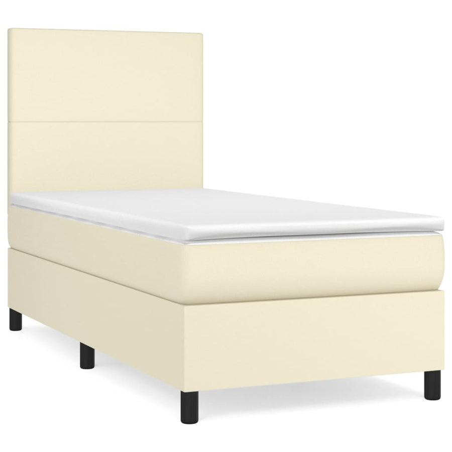 Boxspring Met Matras Kunstleer Kleurig 80 x 200 cm