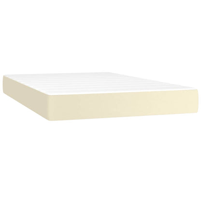 Boxspring Met Matras Kunstleer Kleurig Crème 120 x 200 cm