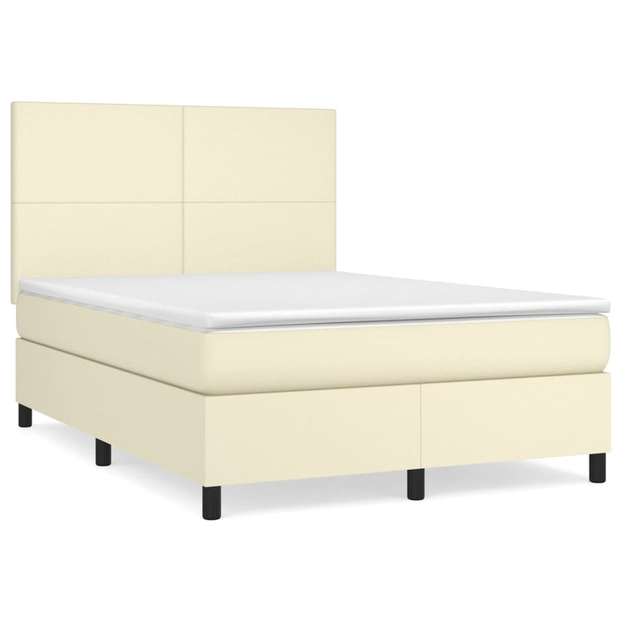 Boxspring Met Matras Kunstleer Kleurig 140 x 200 cm