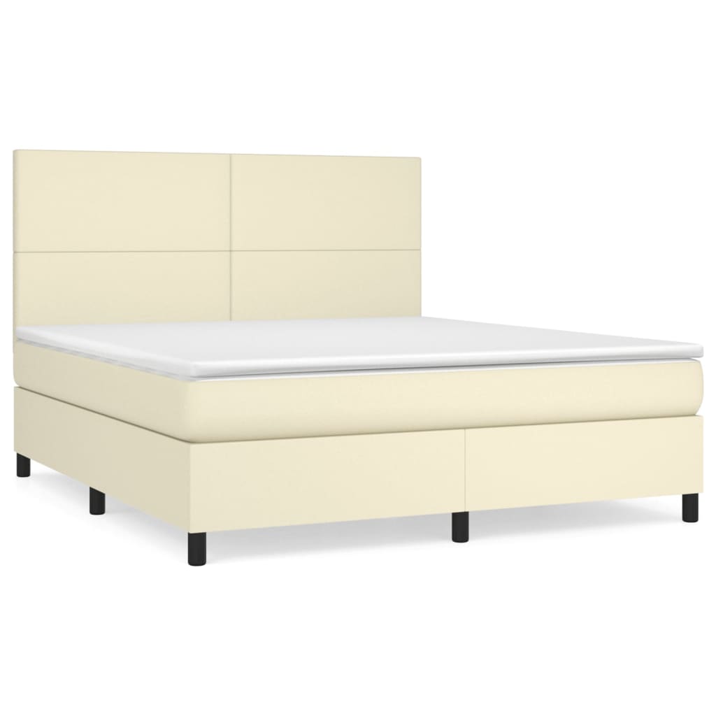 Boxspring Met Matras Kunstleer Kleurig 160 x 200 cm
