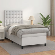 Boxspring 100x200 cm kunstleer wit