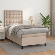 Boxspring 100x200 cm kunstleer cappuccino