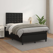 Boxspring met matras 120x200 cm kunstleer zwart