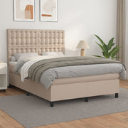 Boxspring 140x190 cm kunstleer cappuccino