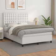 Boxspring wit 140x200 cm kunstleer