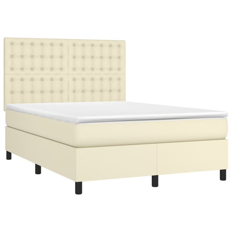 Boxspring Met Matras Kunstleer Kleurig 140 x 200 cm
